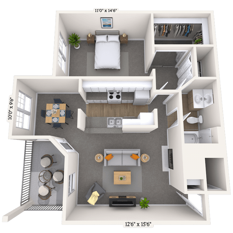 Floorplan image of unit 09907