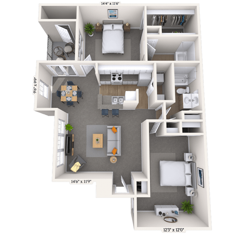 Floorplan image of unit 09918