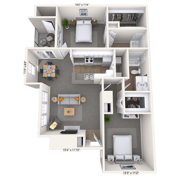 Floorplan image of unit 101016