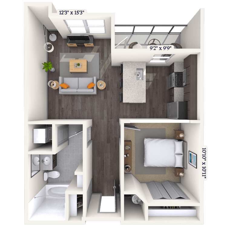Floorplan image of unit 2400-106