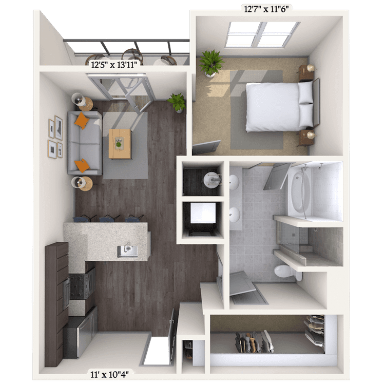 Floorplan image of unit 2400-214