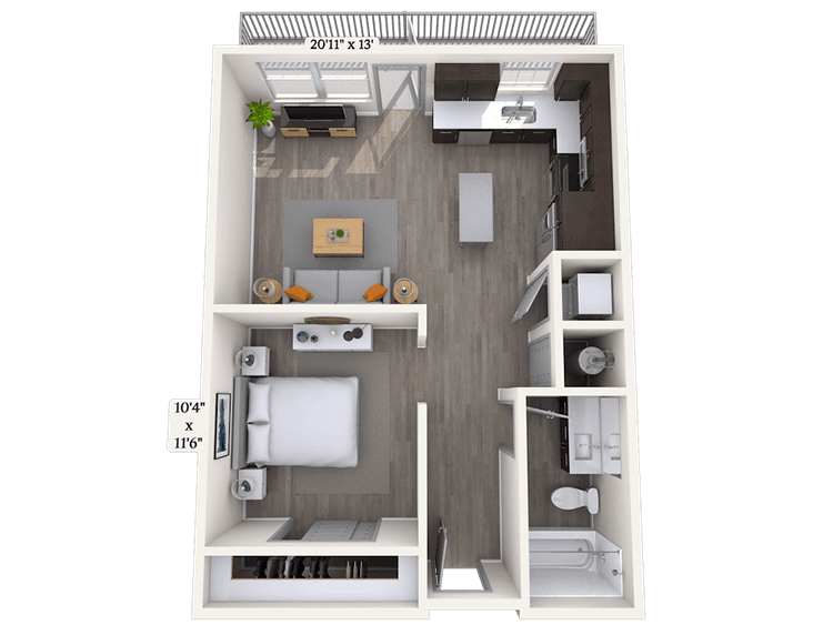 Floorplan image of unit 334