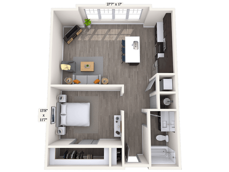 Floorplan image of unit 415