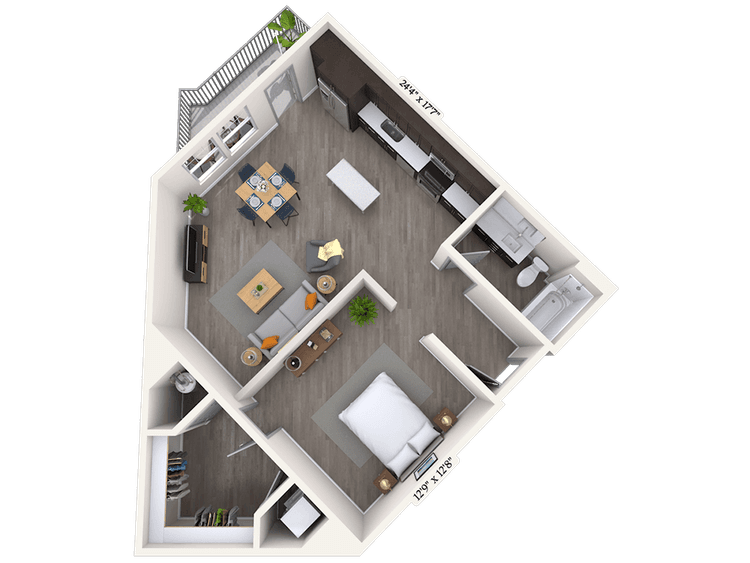 Floorplan image of unit 429