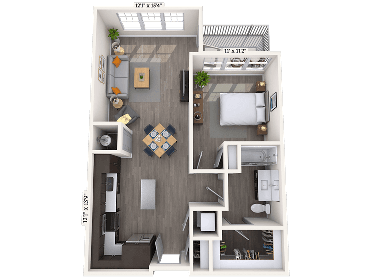 Floorplan image of unit 244