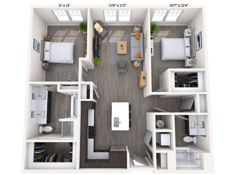 Floorplan image of unit 218