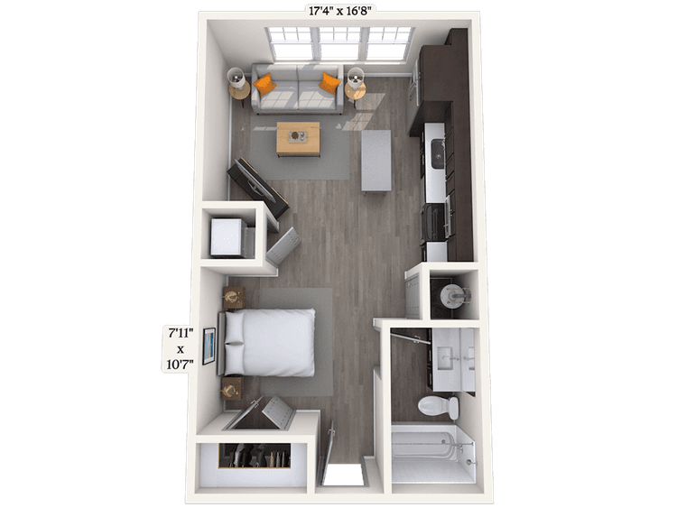 Floorplan image of unit 425