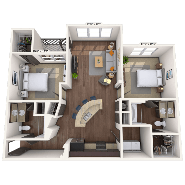 Floorplan image of unit 022315
