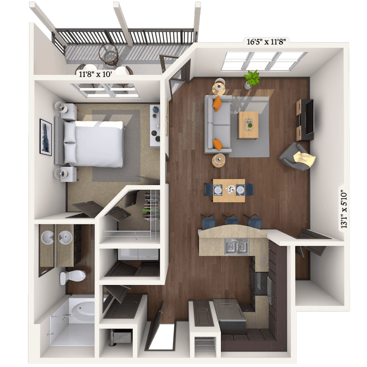 Floorplan image of unit 10104