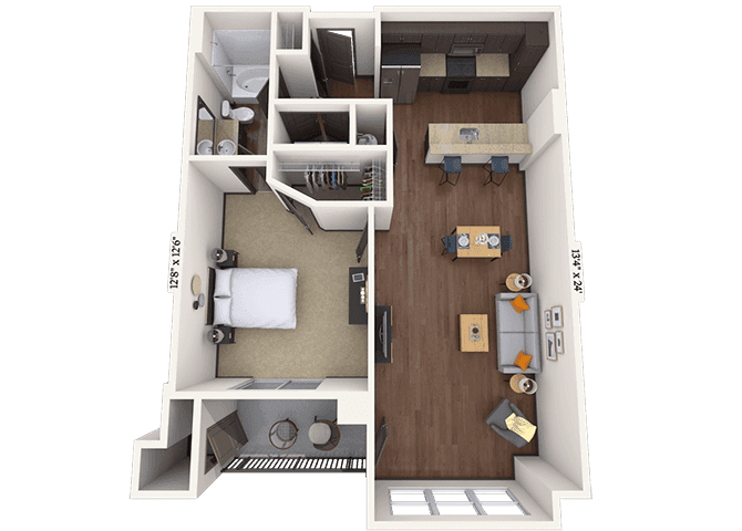Floorplan image of unit II 2-1218