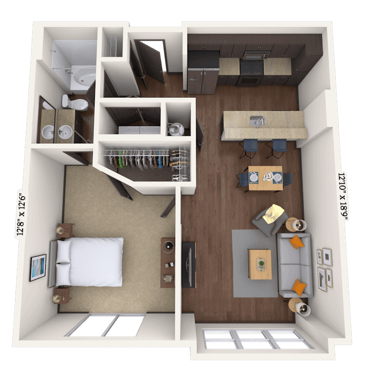 Floorplan image of unit II 2-1301
