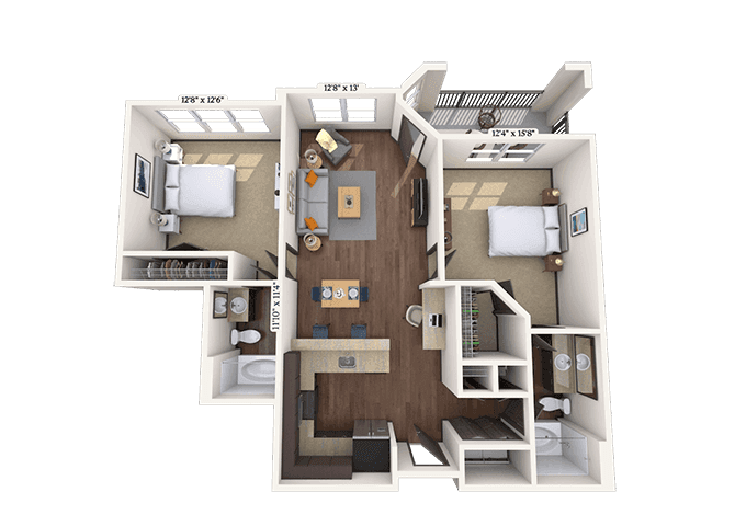 Floorplan image of unit 4-4203
