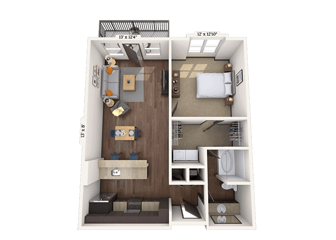 Floorplan image of unit II 8-217
