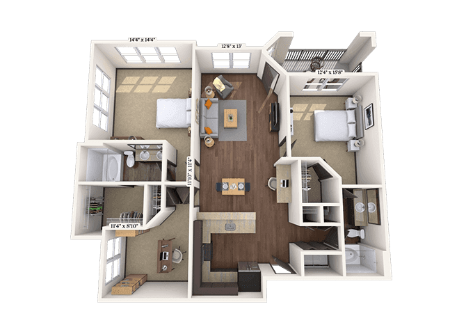 Floorplan image of unit 7-7212