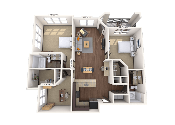 Floorplan image of unit 7-7311