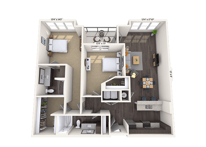 Floorplan image of unit II 2-1138