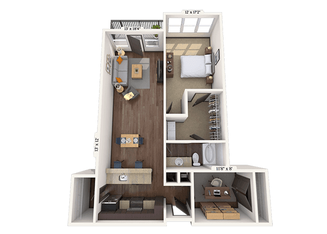 Floorplan image of unit II 8-212