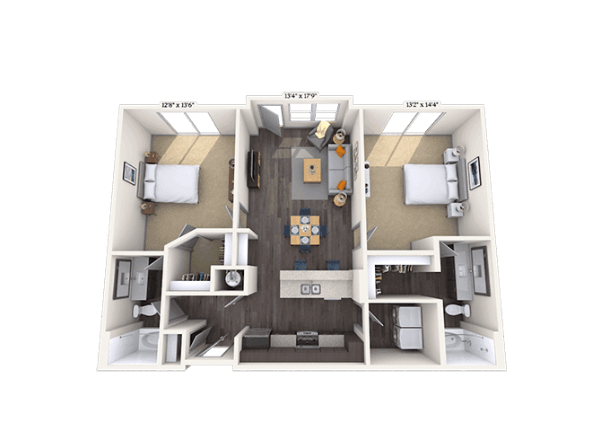 Floorplan image of unit II 2-1325